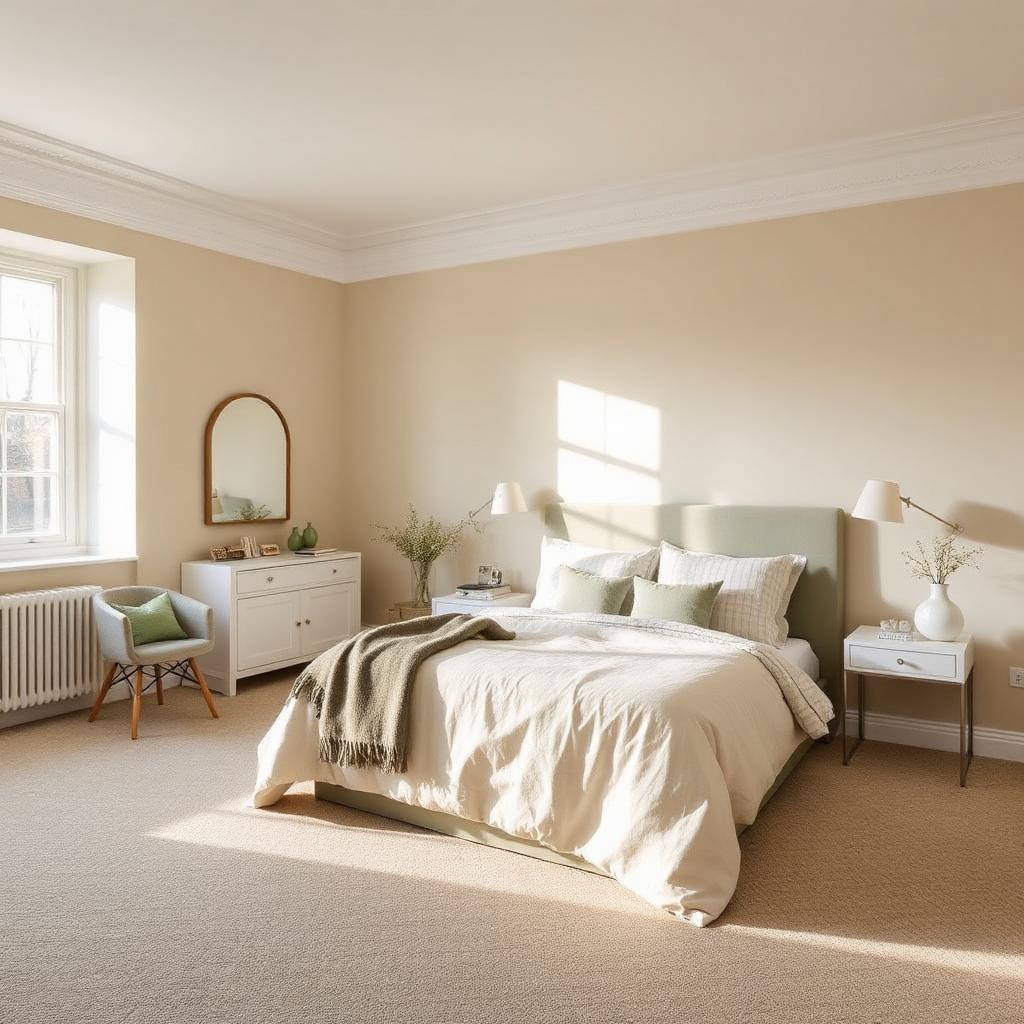 Soft carpet bedroom