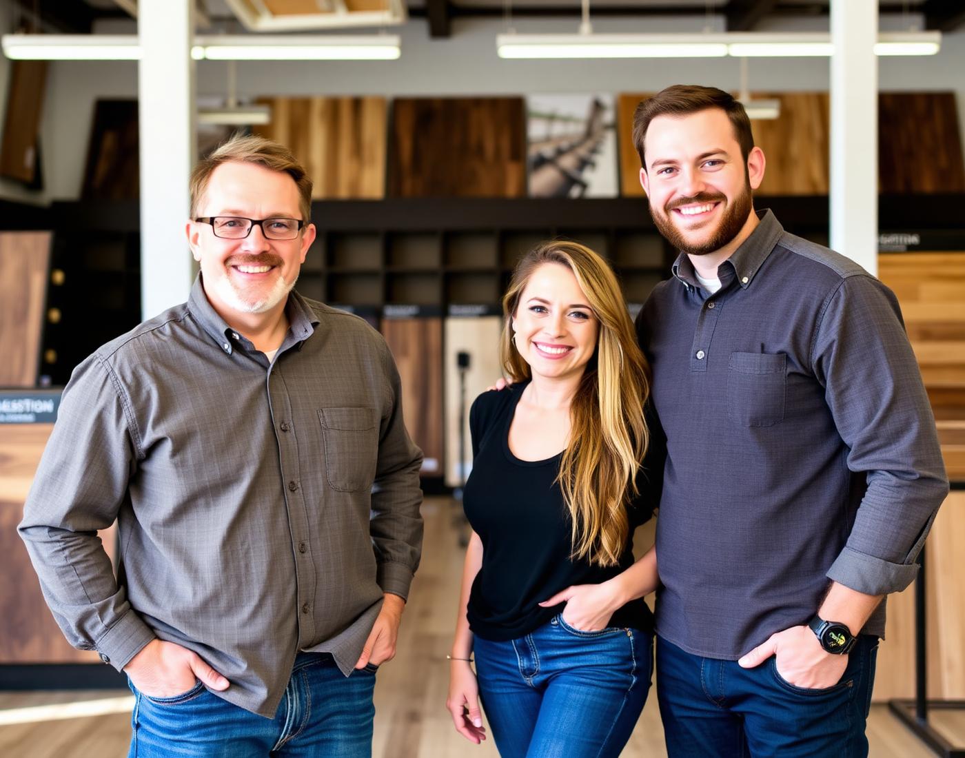 The Floor'd team at their Little Rock showroom
